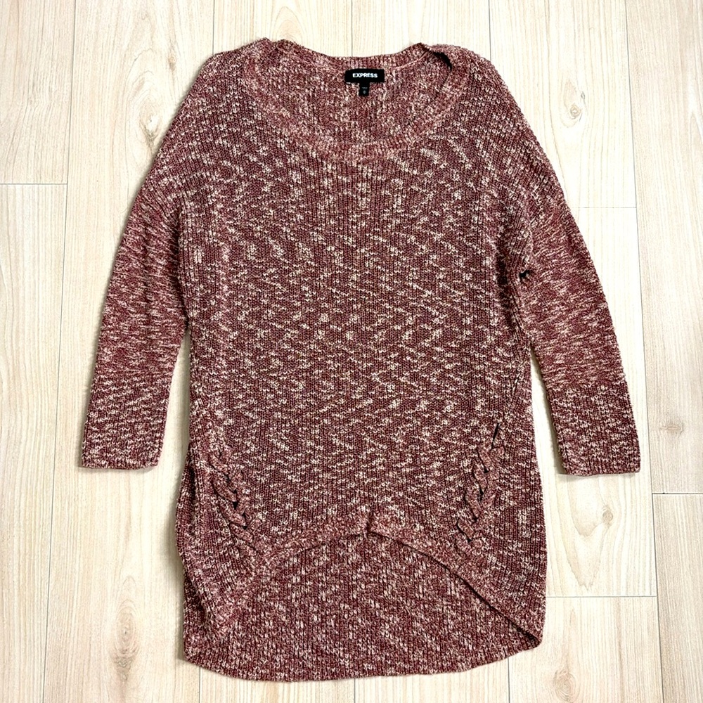 Express quarter sleeve pink oversized sweater size medium